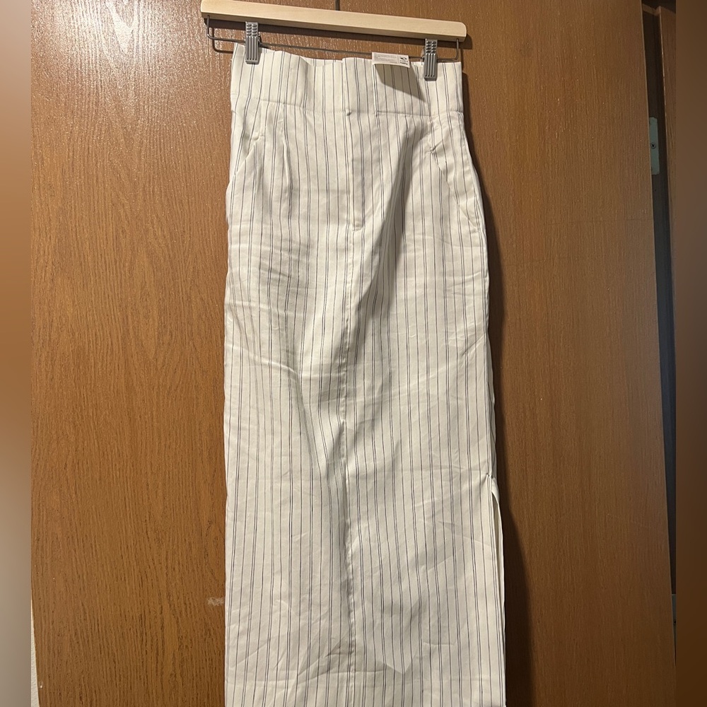 Zara pinstripe pencil midi skirt